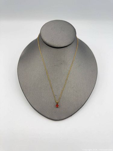 14k Gold-Filled Necklace with Garnet Pendant (1 of 5)