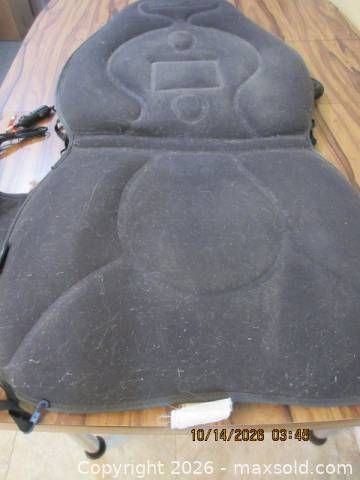 Massage Heated Car Seat Cushion, Black/Red (1 of 4)