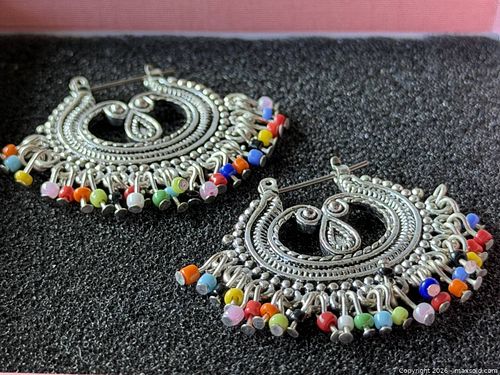 Bohemian stye drop and hoop earrings (1 of 3)