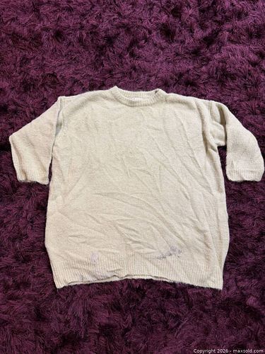“Stained” beige sweater (1 of 3)