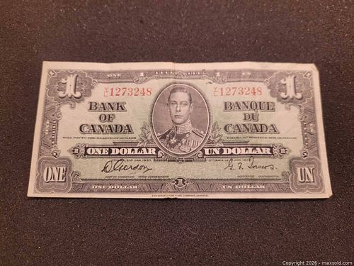 1937 Canadian dollar bill (1 of 3)