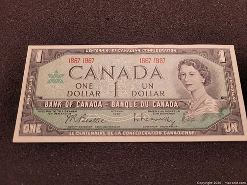 1967 Canadian Centennial 1 dollar bill (1 of 3)