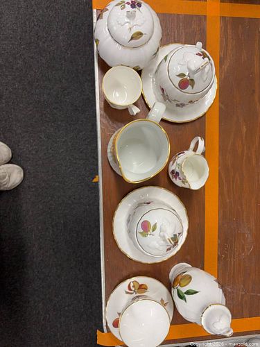 Royal Worcester Bone China Arden Fruit Tea Set, 1970s (1 of 9)