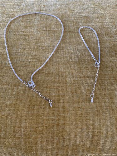 New Silver Necklace & Bracelet Set #1 (1 of 3)