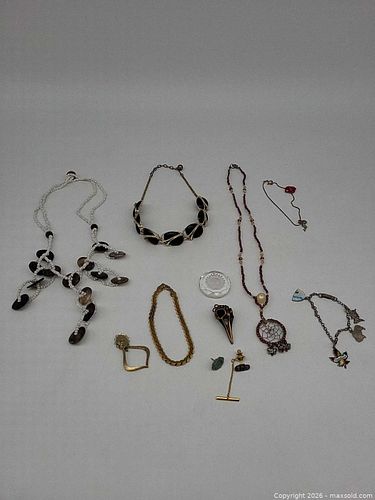 Mixed Costume Jewelry Lot 11+ Pieces — Necklaces, Bracelets, Charms (1 of 3)