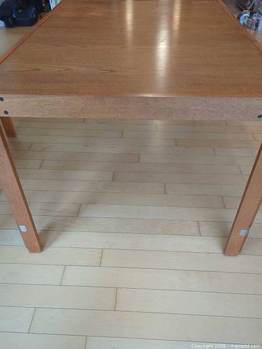 Solid Wood Rectangular Dining Table - Light Brown (1 of 14)
