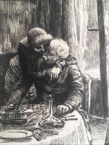 James Tissott's Vintage Original Etching (1 of 7)