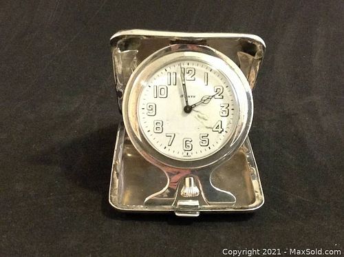 Travel in Style.  A clock in a STERLING case. (1 of 5)