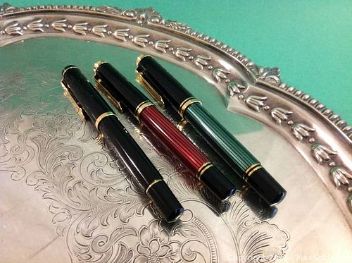Three Pelikan GOLD NIBBED fountain pens. (1 of 10)