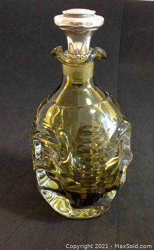 BIRKS Amber glass decanter with STERLING stopper. (1 of 9)