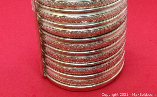 8 Birks Sterling silver and Crystal Coasters (1 of 8)