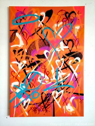 Tadas Zaicikas (TedyZet) (1974)- "20210834", Signed,  Original painting, 2021 (1 of 2)