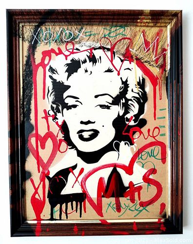Tadas Zaicikas (TedyZet) (1974)- "Marilyn #20210917", Signed, Original painting, 2021 (1 of 6)