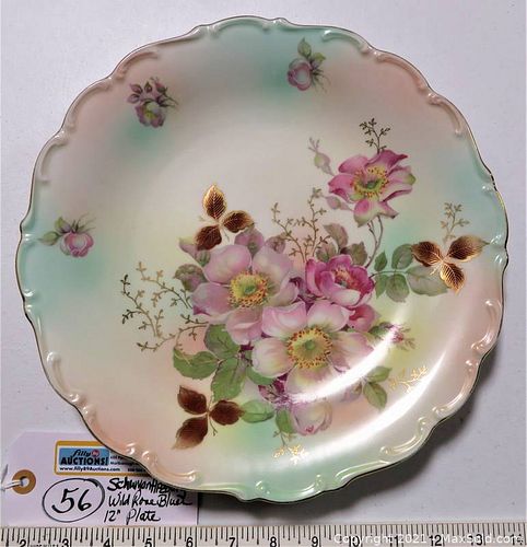 Schumann Arzberg Bavaria 12" Serving Plate, Floral w/ Gold Accent (1 of 4)