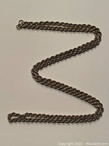 Antique Gold Rope Chain Necklace  (1 of 2)