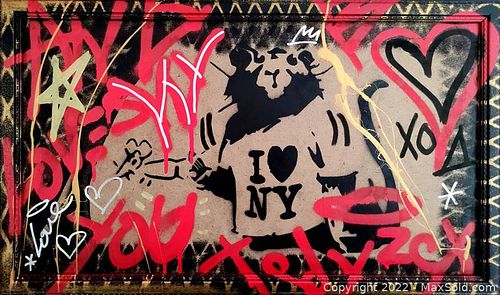 Banksy Rat love NY and  TedyZet NY loves Rat- with Certificate OA, hand signed, 2022 (1 of 9)