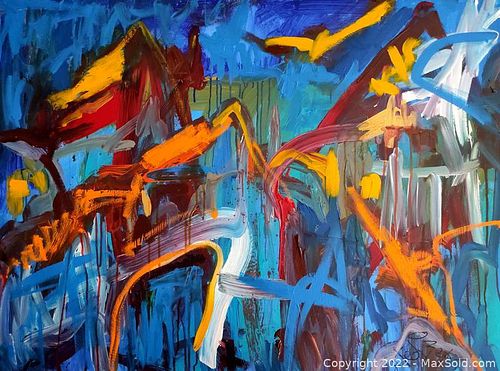 TedyZet (1974) - Abstract by song  "Dancing in the street" , - with Certificate of authenticity, hand signed, 2022 (1 of 12)