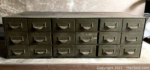 Vintage Metal Multi Drawer Storage Cabinet (1 of 3)
