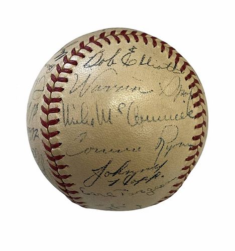 1947 Boston Braves Hand-Signed Live Ink Team Ball (1 of 6)