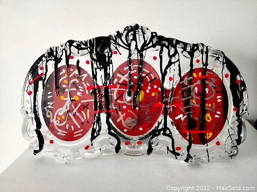 TedyZet (1974) - Original painting/sculpture  "Graffiti behind the crystal" , - with Certificate of authenticity, hand signed, 2022 (1 of 7)