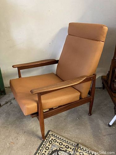 Vintage Mid Century Modern Reclining Teak Chair (1 of 5)