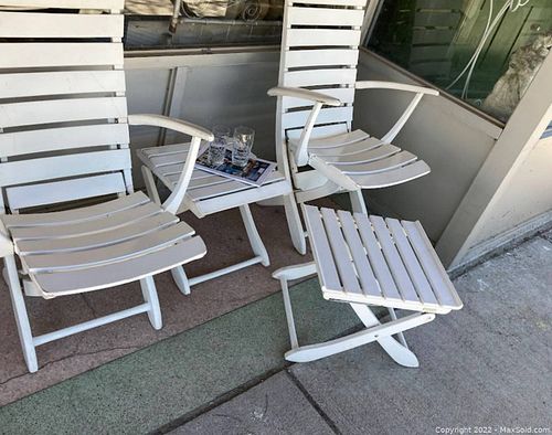 Vintage Clairitex Made in France Patio Chairs & Side Tables (1 of 5)