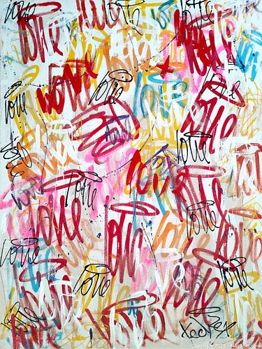 TedyZet (1974) - BIG size! Original painting "Abstract_X"- with COA, hand signed, 2022 (1 of 5)