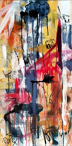 TedyZet (1974) - Original painting "Abstract_IV"- with COA, hand signed, 2022 (1 of 4)