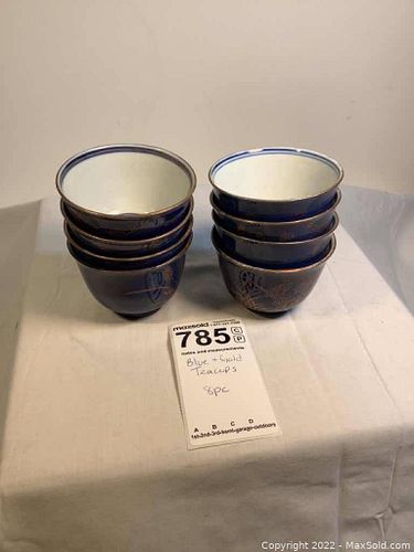 Blue & Gold Teacups (1 of 6)