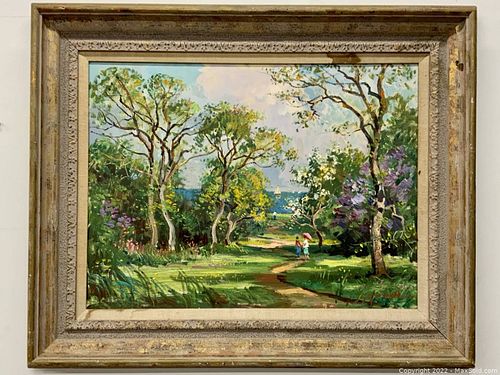 Wayne Beam Morrell Oil Painting On Canvas Probably Gloucester MA (1 of 4)