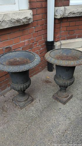Pair Metal Urns (1 of 3)
