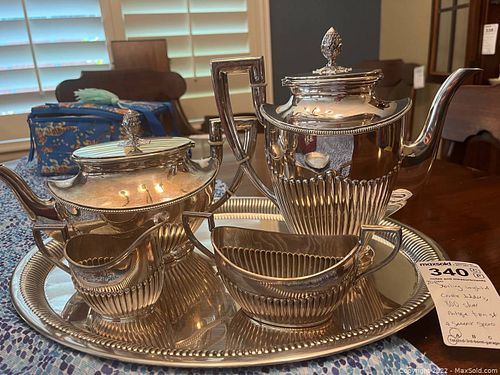 Antique 800 Silver Tea Set, More B (1 of 10)