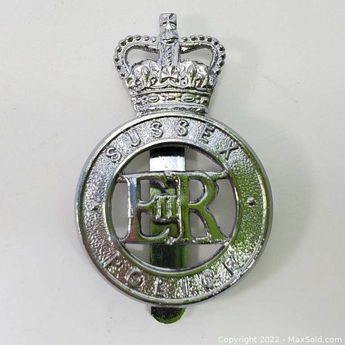 Sussex English Police Cap Badge Obsolete (1 of 2)