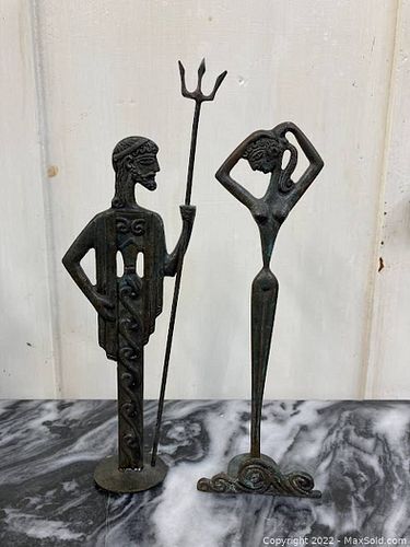 Mid Century Modern Metal Figures Brutalist Style (1 of 6)