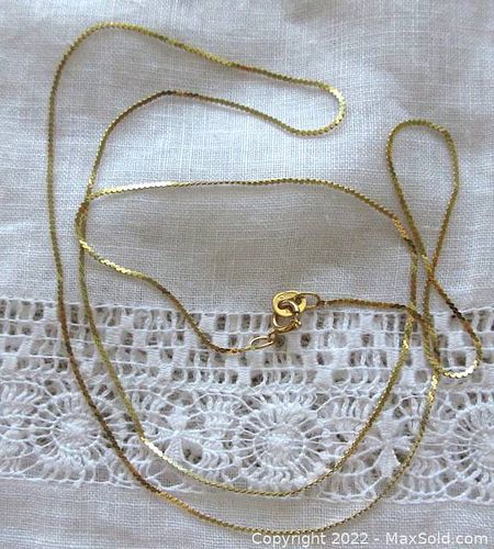 Vintage 14K Yellow Gold Chain 20 inches 1.2 Gram (1 of 2)