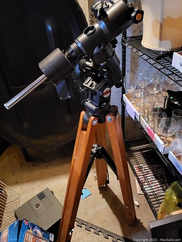 Wooden Telescope Tripod with Lorex IP Camera and Mounting Hardware (1 of 9)