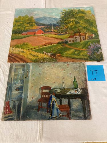 20th Century Oil on Board Paintings (1 of 17)