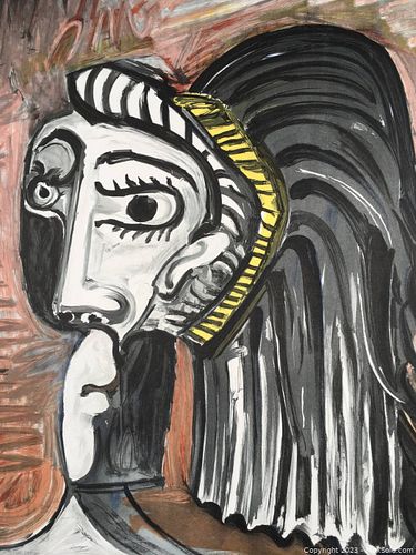 PICASSO. Tete de Femme. Lithograph, 1962. (1 of 8)