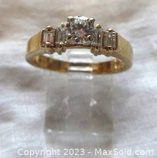 Vintage 14KT YG and WG, Ladies Diamond Ring 3.2 Grams (1 of 7)