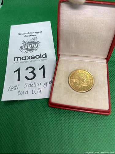 1881 $5 Gold Coin US (1 of 13)
