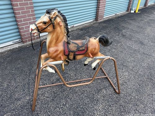 Old fashioned spring rocking horse best sale