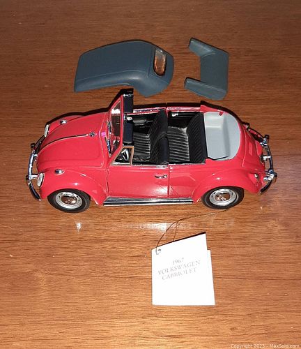 フランクリンミント1967 volkswagen cabriolet 1967 VOLKSWAGEN CABRIOLET FRANKLIN MINT DIE CAST 1:24 RED