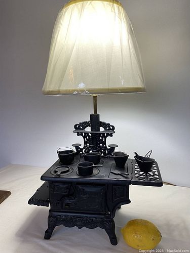 Crescent Antique Cast Iron Stove Small Scale Model - Made In