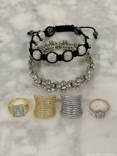 Rhinestone Costume Jewelry Lot  (1 of 12)