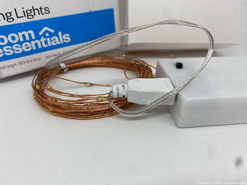 Room Essentials LED String Lights, 90 Warm White, Copper Wire