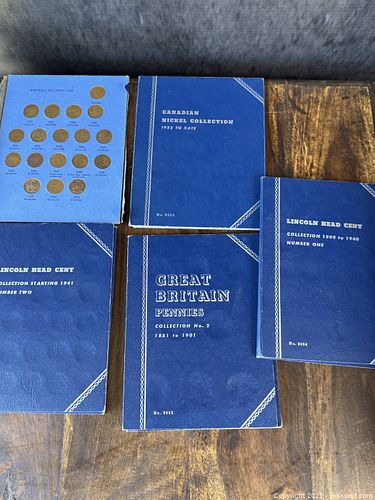 Group of Early Canadian Pennies In Collectors Booklets