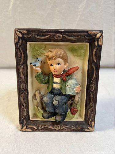 20-60代 人気ファッションブランド Vintage Japan Framed Boy Figurine Wall Plaque – JN-4110 タイヤ・ホイール