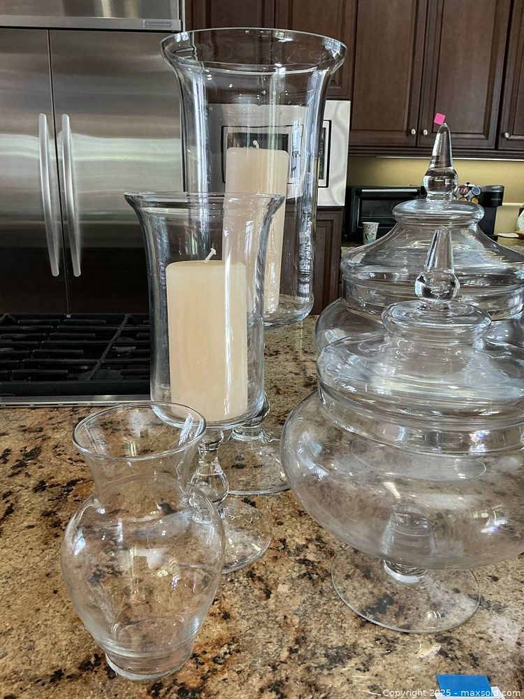 Set Of 3 Large Glass Apothecary And Cookie Jars With Lids Los Angeles Wset Of 3 Large Glass Apothecary And Cookie Jars With Lids 172 4