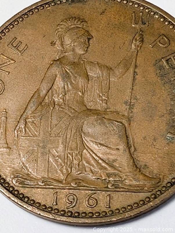 1961 UK One Penny Coin | Maxsold