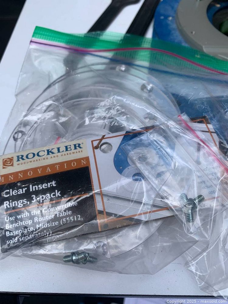 Bosch 2 25 HP router Rockler benchtop table Bosch edge guide Maxsold